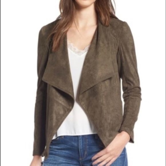 Romeo & Juliet Couture Jackets & Blazers - Romeo & Juliet Couture Faux Suede Drape Jacket